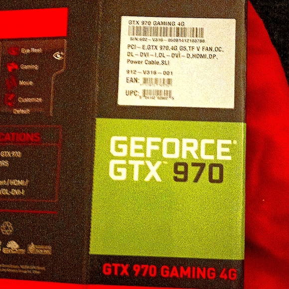 GeForce GTX 970 GAMING 4G, MSI GAMING GRAPHICS-CARD: NEW W/BOX& CLEAN4-SLI-SLOTS - Picture 3 of 12